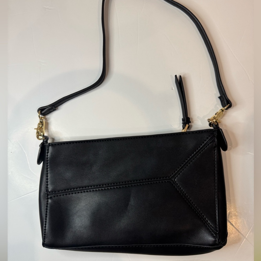 KGB Studio‎ Geometric Asymmetric Black Shoulder Bag Cocktail Minimalist Modern - Picture 3 of 9